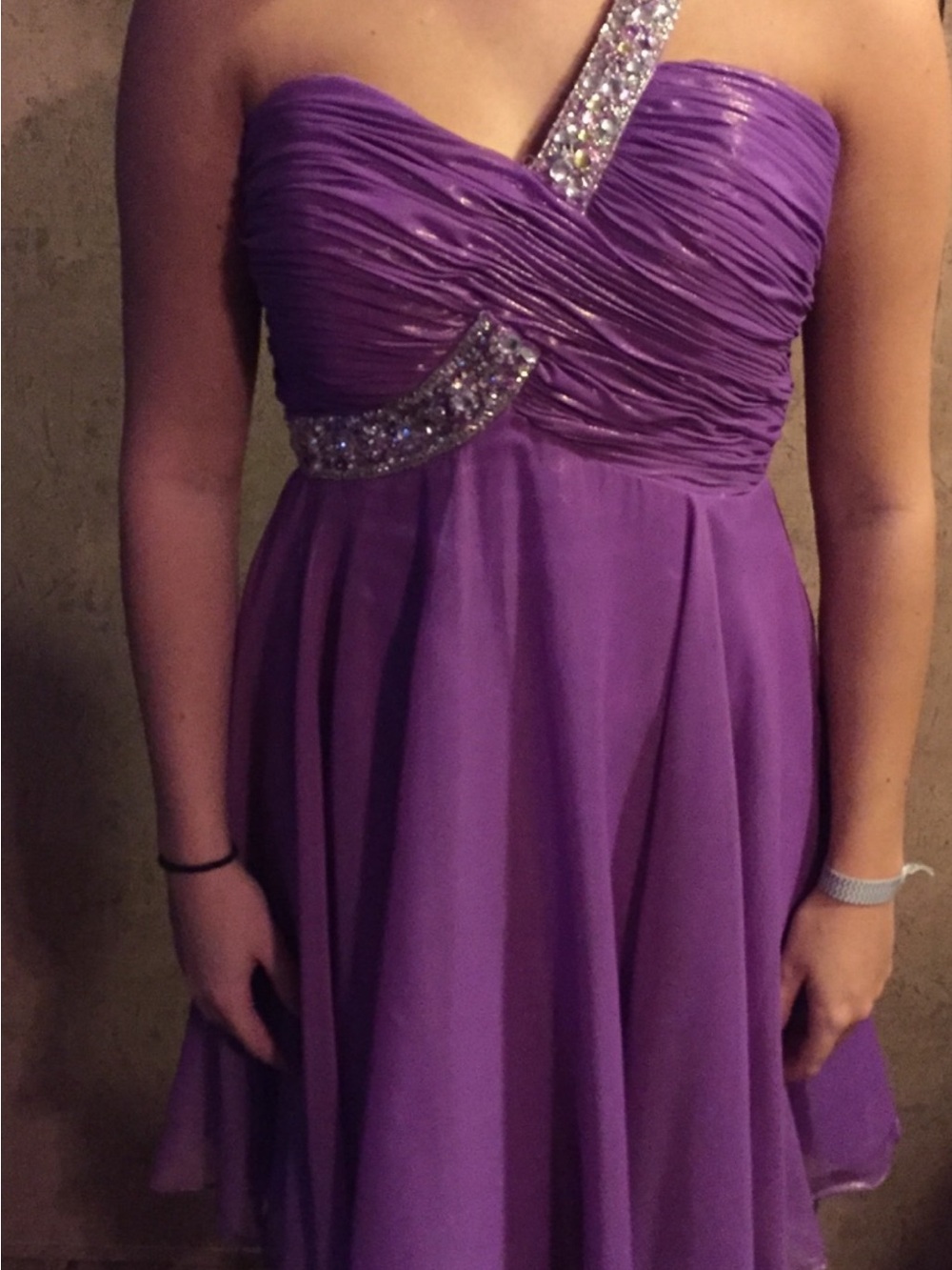 Purple One-Shoulder Mini Dress Like New